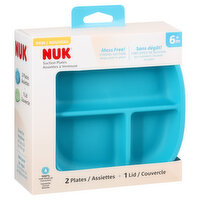 NUK Suction Plates and Lid, 6+ Months, 1 Each