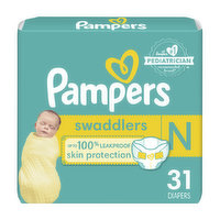 Pampers Swaddlers Swaddlers Newborn Diapers, Size N, 31 Each