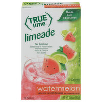 True Lime Drink Mix, Watermelon, Limeade, 10 Each