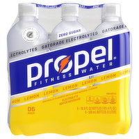 Propel Electrolyte Water Beverage, Lemon, 6 Pack, 6 Each