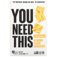 You Need This Almond Flour Crackers, Cheddar Flavor, 3.5 Ounce