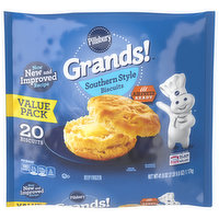 Pillsbury Grands Biscuits, Southern Style, Value Pack, 20 Each