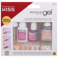 Kiss Nail Kit, Brush-On Gel, 1 Each