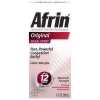 Afrin Nasal Spray, Maximum Strength, Original, 1 Fluid ounce