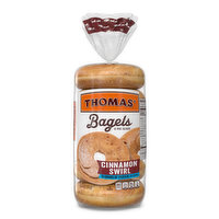 Thomas' Thomas' Cinnamon Swirl Pre-Sliced Bagels, 6 count, 20 oz, 20 Ounce