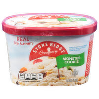 Stone Ridge Creamery Ice Cream, Real, Monster Cookie, 1.5 Quart