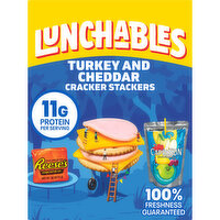 Lunchables Turkey & Cheddar Cheese Cracker Stackers Meal Kit with Capri Sun Pacific Cooler Drink & Reese's Peanut Butter Cup, 8.9 Ounce