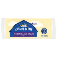 Crystal Farms Cheese, White Extra Sharp Cheddar