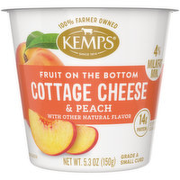 Kemps Kemps 4% Peach Cottage Cheese, 5.3 Ounce