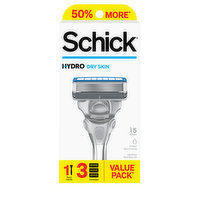 Schick Schick Hydro 5 Men's Dry Skin Razor Value Pack, 3 Each