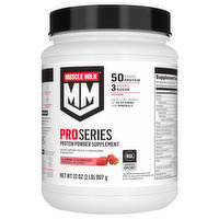 Muscle Milk Pro Series Protein Powder Supplement, Slammin' Strawberry, 32 Ounce