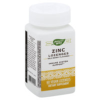 Nature's Way Zinc Lozenges, Wild Berry Flavored, 60 Each