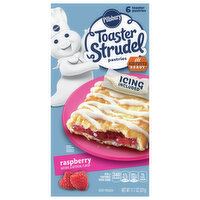 Pillsbury Toaster Strudel Toaster Pastries, Raspberry, 6 Each