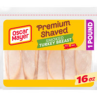 Oscar Mayer Premium Shaved Smoked Turkey Breast Lunch Meat, 16 Ounce