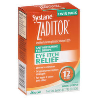 Zaditor Antihistamine Eye Drops, Eye Itch Relief, Twin Pack, 2 Each