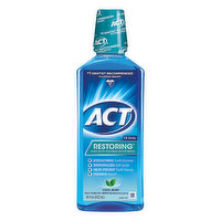 ACT Restoring Mouthwash, Anticavity Fluoride, Cool Mint, 18 Ounce