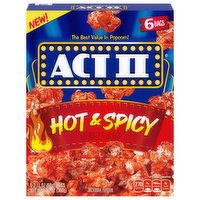 Act II Popcorn, Microwave, Hot & Spicy, 6 Each