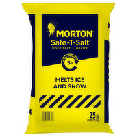 Morton Safe-T-Salt Rock Salt, Halite, 25 Pound