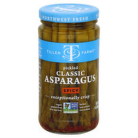 Tillen Farms Asparagus, Classic, Spicy, Pickled, 12 Ounce