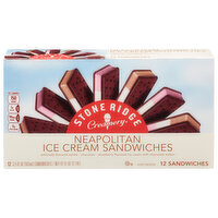 Stone Ridge Creamery Ice Cream Sandwiches, Neapolitan, 12 Each