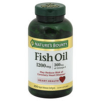 Nature's Bounty Fish Oil, 1200 mg, Rapid Release Softgels, 200 Each