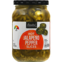 Essential Everyday Jalapeno Pepper, Hot, Slices, 16 Ounce