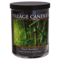 Village Candle Candle, Black Bamboo, Glass Cyclinder, 1 Each