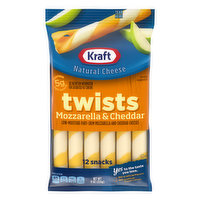 Kraft Cheese, Mozzarella & Cheddar, Twists, 12 Each