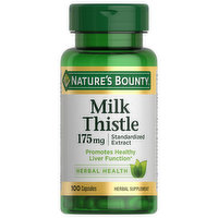 Nature's Bounty Milk Thistle, 175 mg, Standardized Extract, Capsules, 100 Each