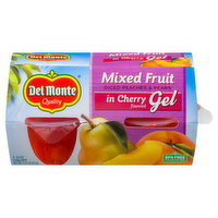 Del Monte Flavored Gel, Mixed Fruit in Cherry, 4 Each