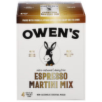 Owen's Cocktail Mixers, Non-Alcoholic, Espresso Martini Mix, 4 Each