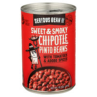 Serious Bean Co Pinto Beans, Sweet & Smoky, Chipotle, 15.75 Ounce