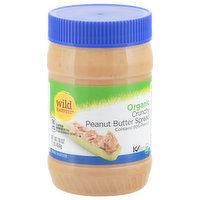 Wild Harvest Peanut Butter Spread, Organic, Crunchy, 16 Ounce