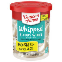 Duncan Hines Whipped Frosting, Fluffy White, 14 Ounce