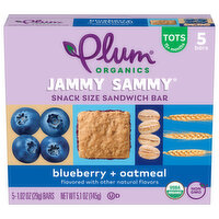 Plum Organics Jammy Sammy Jammy Sammy® Blueberry + Oatmeal 5-Count Box/1.02oz Bars, 5 Each