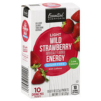 Essential Everyday Drink Mix, Sugar Free, Wild Strawberry Energy, Light, 10 Each