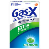 Gas-X Antigas, Extra Strength, 125 mg, 20 Each