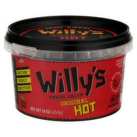 Willy's Salsa, Fresh, Original, Hot, 16 Ounce