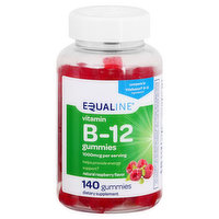 Equaline Vitamin B12, 1000 mcg, Gummies, Natural Raspberry Flavor, 140 Each