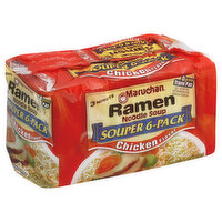 Maruchan Ramen Noodle Soup, Chicken Flavor, Souper 6-Pack, 6 Each