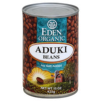 Eden Organic Aduki Beans, No Salt Added, 15 Ounce