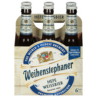 Weihenstephaner Beer, Hefe Weissbier, Bavarian Style, 6 Each