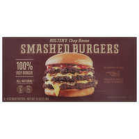 Holten's Chop House Beef Burger, Smashed, 8 Each