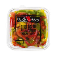 Quick and Easy Short Cuts Tri Color Peppers, 20 Ounce