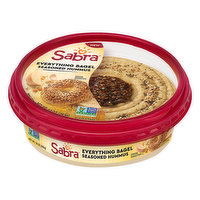 Sabra Hummus, Seasoned, Everything Bagel, 10 Ounce