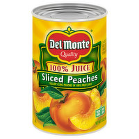 Del Monte Sliced Peaches, 100% Juice, 15 Ounce