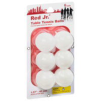 Red Jr Table Tennis Balls, 1.57 Inches, 6 Each