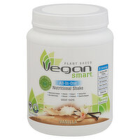 Vegan Smart Nutritional Shake, Vanilla, All-In-One, 22.8 Ounce