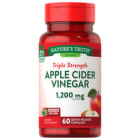 Nature's Truth Apple Cider Vinegar, Triple Strength, 1200 mg, Quick Release Capsules, 60 Each