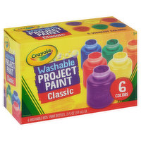 Crayola Project Paint, Washable, Classic, 6 Each